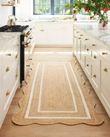 Tapis décoratif en jute naturelle Tapis tissé à la main Tapis de Bohème Tapis carré Tapis de salon Tapis de porte