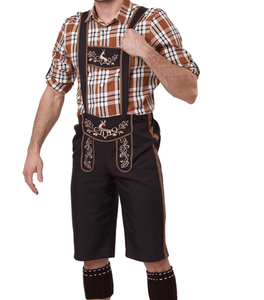 Prendas bávaras Nueva llegada Hombres Hot Traditional Octoberfest Bavarian Lederhosen Shorts Custom Unique Shorts - Product Image 2