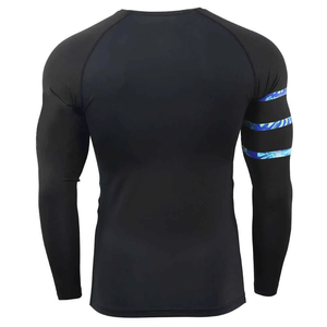 Wholesale Men's long Sleeve MMA Rashguard Compression Shirt BJJ Jiu Jitsu Grappling Training Sports Gym Fitness Wear - Product Image 6