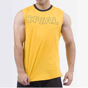 Débardeur de gymnastique surdimensionné en coton épais et respirant de haute qualité à col en O avec logo personnalisé pour hommes - Product Image 5