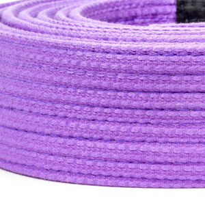 Ceinture de compétition de Jiu-Jitsu brésilien de qualité supérieure, ceinture violette BJJ Pro, double cœur, tissage perlé en coton - Product Image 6