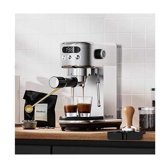Italian Espresso Coffee Machine, Smart Home Full Automatic Coffee, Touch Screen Milk Frother Capacinno Coffee Machine