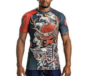 Custom Printed Short Sleeve Mma Sportswear Rash Guard en venta al por mayor - Product Image 1