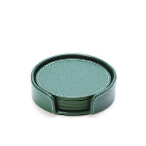 Dessous de verre en cuir faits à la main les plus vendus avec un design élégant pour la protection de la table - Product Image 5