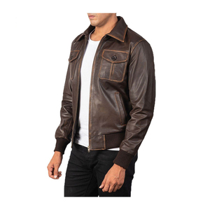 2023 Veste en cuir de vache résistante à l'eau de haute qualité pour hommes, veste en cuir 100% de couleur personnalisée pour hommes - Product Image 6