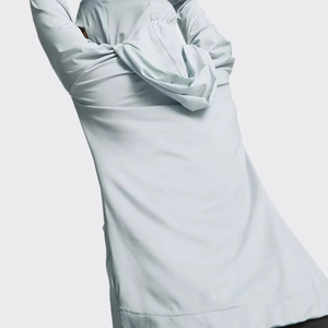 Últimas mangas largas Color sólido Cómodo islámico Modest Hoodie Cordón largo Drop Shoulder Hoodies para mujer - Product Image 2