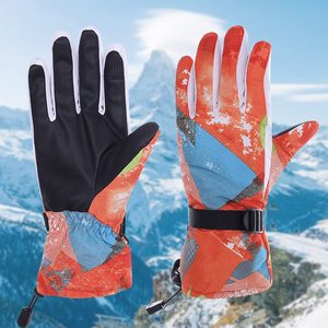 ที่กำหนดเองหนังผู้ชายฤดูหนาวสกีถุงมือสกีภูเขาขนาดใหญ่ถุงมือหนังกันน้ำถุงมือ - Product Image 3