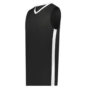 Maillots de basket-ball personnalisés 2025 pour adultes, couleur noire, nouveau style, tricot en polyester, service OEM - Product Image 6