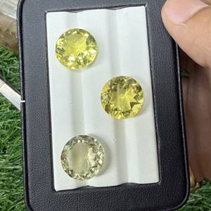 ควอตซ์สีเหลืองธรรมชาติอัญมณีหลวม14มม. สำหรับทำเครื่องประดับ - Product Image 4