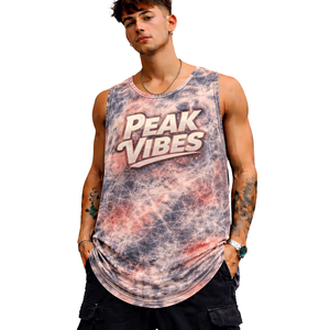 Camiseta sin Mangas para Hombre, Color Gris Rojizo, de Spandex/Poliéster, para Fitness, Anti-Pilling, Transpirable, de Secado Rápido - Product Image 1