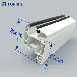 Ücretsiz örnek 60mm serisi PVC kanatlı pencere profil kanatlı pencere ve Upvc kapı çerçeve cam boncuk ile çin'de tam renkli