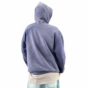 Nouveauté, meilleur prix, très demandé, sweat à capuche pour homme surdimensionné à épaules tombantes, logo brodé, fermeture éclair, 100% coton molleton, délavé à l'acide - Product Image 3