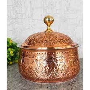 New TQC Luxury Gravy Rice Copper Kitchen Pot <b>Set</b> with Double Handle Eco Material Origin Uttar Pradesh - Product Image 6