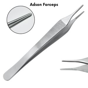 Pinces Adson dentées et non dentées en acier inoxydable, chirurgicales, médicales, dentaires, vétérinaires, CE ISO OEM Debonairii - Product Image 4