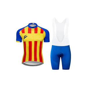 Ensemble de maillot et de cuissard de cyclisme personnalisé en sublimation en gros, léger, respirant, séchage rapide, uniforme de cyclisme pour hommes - Product Image 4