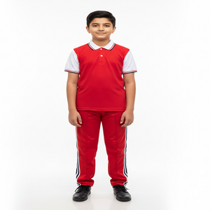 ชุดกีฬาฟุตบอลสำหรับเด็กแบบยูนิเซ็กซ์ ผลิตจากโพลีเอสเตอร์/ผ้าฝ้าย ระบายอากาศได้ดี ทนทาน และแห้งเร็ว - Product Image 1