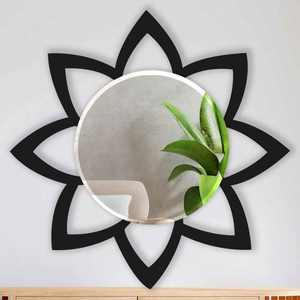 Marco de espejo de pared de metal moderno Diseño de flores hechas a mano de alta calidad Alta demanda para bodas Directo del fabricante Exportador - Product Image 2