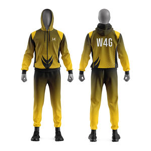 Survêtement sportif d'hiver pour homme W4G, écologique, mi-lourd, à capuche, grande taille, respirant, en coton mélangé, design 2 en 1 - Product Image 6