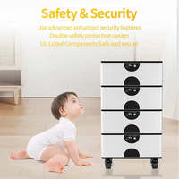 Batterie Lifepo4 empilable OEM Stockage d'énergie domestique 10KW-51.2V Onduleur Sortie AC Blanc 300Ah Capacité Turbine éolienne Énergie solaire