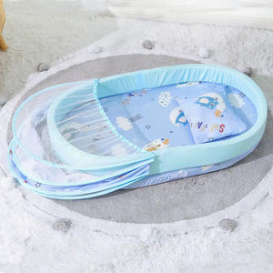 2025 nueva cama de viaje plegable portátil para bebé cuna cómoda tumbona de algodón para bebé con mosquitera - Product Image 5