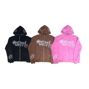 New Design <b>Full</b> Face <b>Zip</b> up Hoodie Over Face Men's Hoodies Custom Logo Hip Hop Men Zipper Hoody <b>Sweatshirt</b> - Product Image 2