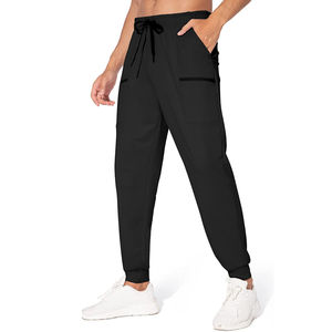 Pantalones de chándal ligeros para hombre OEM de último diseño personalizado con bolsillos con cremallera, pantalones de pantalón antishirk para entrenamiento de gimnasio para hombre - Product Image 4