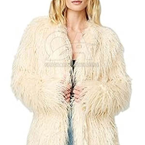 Veste en fourrure de mouton de Mongolie pour femmes, épaisse, chaude, luxueuse, vente en gros, longue, pour femmes - Product Image 5