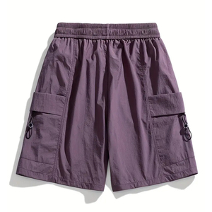 Shorts cargo pour homme, légers, respirants, à séchage rapide, en polyester/coton, coupe ample, décontractés pour l'été, plusieurs poches utilitaires, ajustables - Product Image 2