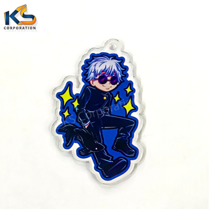 Custom Logo Acrylic Charms Cartoon <b>Anime</b> Photo Double Pendant Transparent Clear Acrylic <b>Keychain</b> - Product Image 3