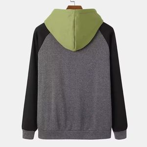 Haute qualité prix de gros à manches longues solide hiver décontracté polaire poche sweat à capuche pour hommes - Product Image 2