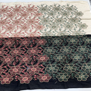 Tissu brodé en coton de qualité supérieure, doux, respirant, à motifs floraux, pour vêtements, décoration intérieure, artisanat, couture - Product Image 1