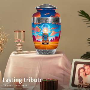 โกศเผาศพขนาดใหญ่สำหรับผู้ใหญ่ชายและหญิงอัฐิสไตล์ทรากร - Product Image 6