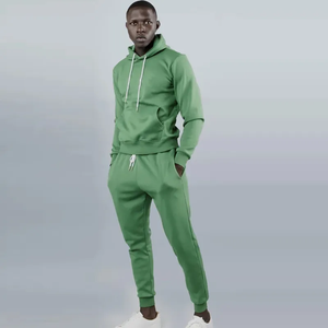 Blanco Fitness nueva llegada hombres gimnasio al aire libre Jogger pulóver ropa deportiva chándales y chándales - Product Image 4