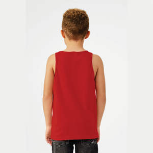 Unisex 100% Airlume peinado anillo hilado algodón Sideseamed venta al por menor ajuste 4,2 oz rojo juvenil Jersey tanque verano sin mangas tanque liso - Product Image 3