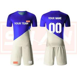 Ensemble d'uniformes de football de nouvelle conception Kits d'équipement prêts pour le matériel sublimés T-shirt de football américain léger à séchage rapide avec short - Product Image 1