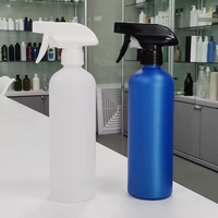 Bouteille pulvérisateur à gâchette en plastique PET noir mat de 500 ml (17 oz) en gros, rechargeable, vide, pour nettoyant, eau, cheveux, Vietnam Pavico ISO 9001