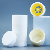 Tube vide de 50g pour déodorant, avec bouchon à vis, rechargeable, en PP, tube torsadé, couleur personnalisée, pour baume solide anti-transpirant, emballage OEM