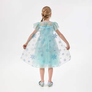 <span class=keywords><strong>Vestido</strong></span> de <span class=keywords><strong>Princesa</strong></span> de Hielo para Niñas, Certificado por ASTM, Muestras de 7 a 14 Días, Venta al por Mayor, Tul <span class=keywords><strong>Azul</strong></span> Claro con Copos de Nieve para Eventos de Cosplay en la UE - Product Image 2