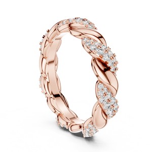Twisted Rope Band Moissanite <b>Ring</b> 925 Sterling Silver Bridal Fine Jewelry Wholesale Eternity <b>Stacking</b> - Product Image 1