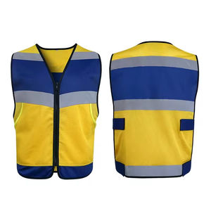 Gilet de sécurité en polyester haute visibilité personnalisable ANSI classe 2 vêtements de travail souples réfléchissants haute visibilité pour la construction - Product Image 2
