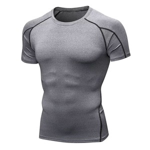 Camisas de compresión para hombre de diseño personalizado 2025 calidad Premium 100% algodón gimnasio correr camisas de compresión logotipo personalizado ajuste Extragrande - Product Image 1