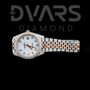 Montre mécanique ETA de luxe avec logo personnalisé, moissanite VVS1 taille brillant, style hip-hop, diamant, or blanc, acier inoxydable, verre - Product Image 2