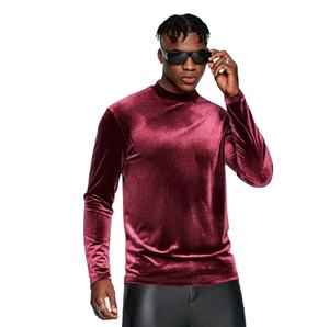 T-shirts en velours uni pour hommes RABUSH SPORTS RS-VS-31, vente en gros 2026, respirants, velours personnalisé 220g, manches longues, hiver, OEM - Product Image 4