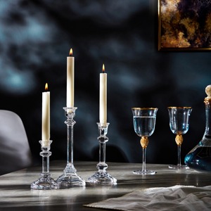 Porte-bougie en verre scintillant, magnifique accent décoratif de table, centre de table moderne pour salon, chambre à coucher et salle à manger - Product Image 5