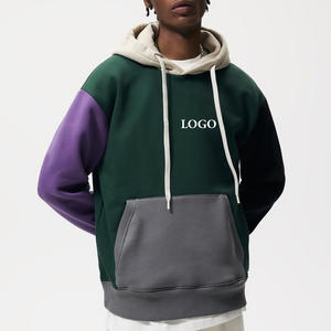 Sudaderas con capucha para hombre con bloqueo de Color personalizado de alta calidad, informales, de Color sólido, cómodas, transpirables, 100% algodón, bolsillo polar 2026 - Product Image 2