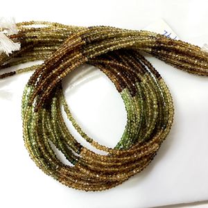 Precio de fábrica, cuentas de gasolina Natural con forma de Rondelle facetadas de turmalina múltiple para la fabricación de joyas - Product Image 5