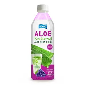 Aloe Vera Drink with Grape Flavored with pulp from Vietnam - From 100% Natural - OEM beverages