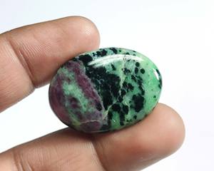 Calidad impresionante zoisita rubí cabujón suelto rubí zoisita gemas forma ovalada piedra para hacer joyería rubí zoisita piedra preciosa - Product Image 1