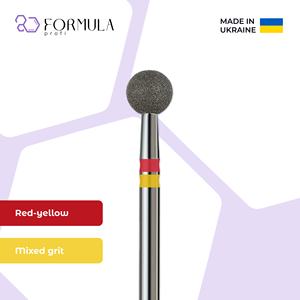 หัวเจียรเล็บเพชร Formula Profi Premium Diamond Ball ขนาด 5.5 มม. สีแดง+เหลือง สำหรับขัดหนังกำพร้า ทำเล็บมือและเล็บเท้า ใช้กับเครื่องตะไบไฟฟ้า ผลิตจากสแตนเลส - Product Image 1