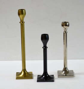 Vase à fleurs en métal coulé en aluminium fini antique en lot de 3 modèles Vase en métal très vendu pour console Décoration de table - Product Image 3